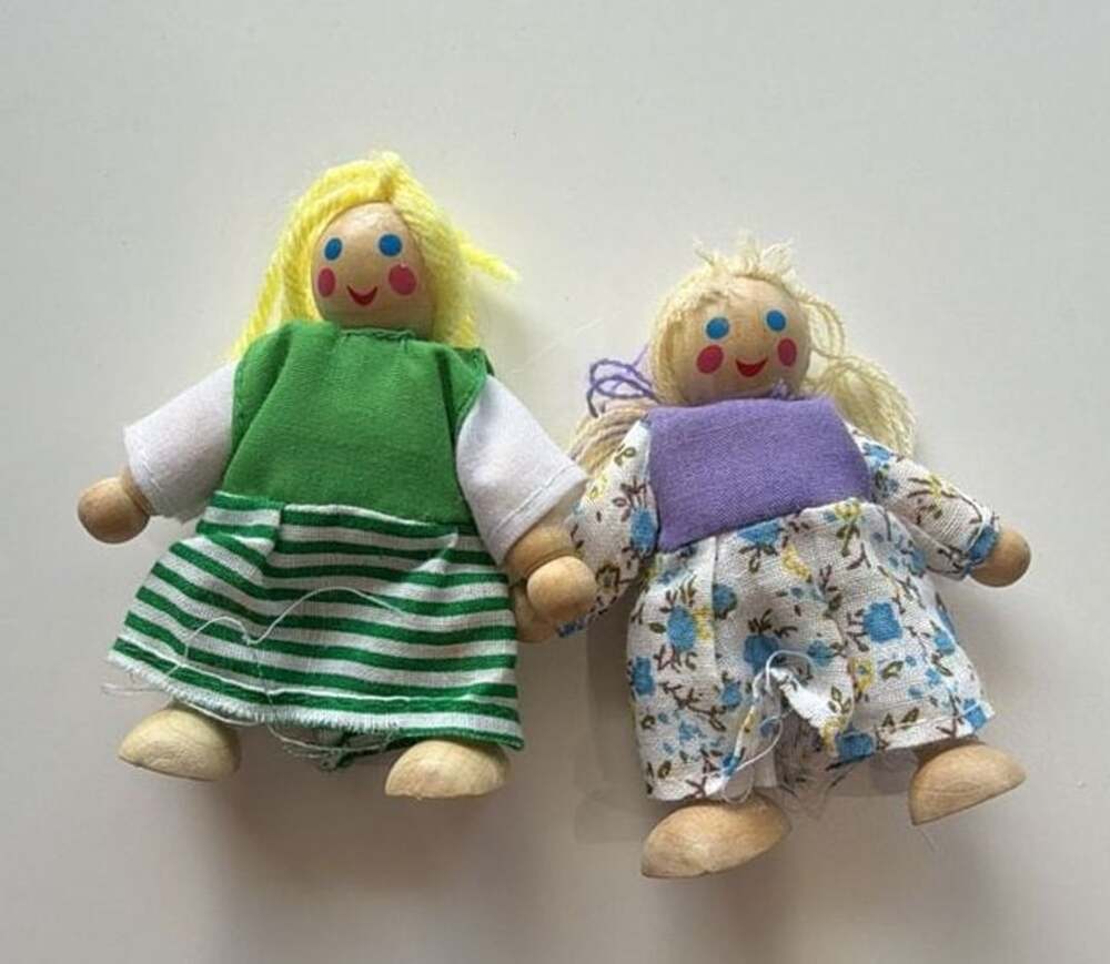 Melissa & Doug Wooden Bendable Dolls Set of 2